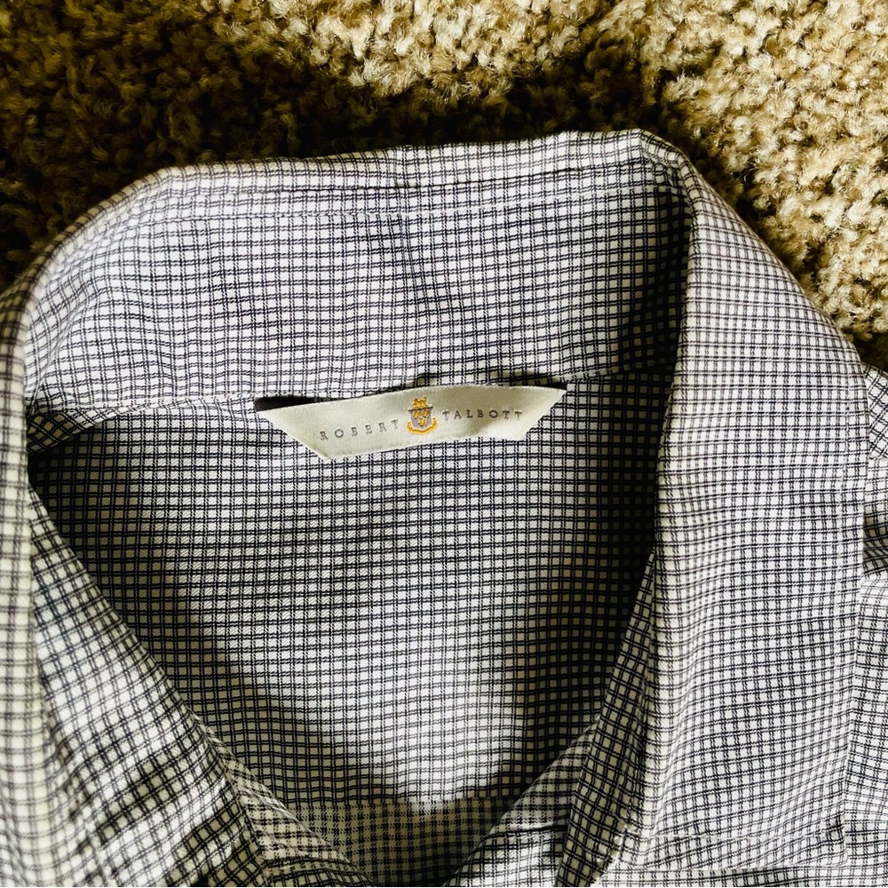 Robert Talbott Gray Button Down Shirt - image 3